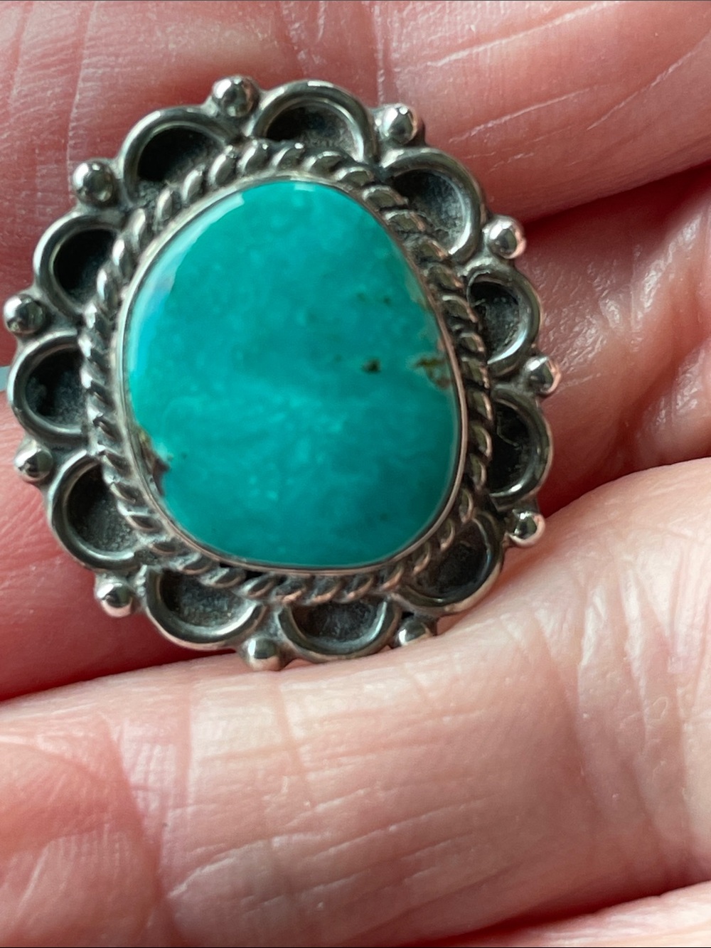 Turquoise & Sterling Earrings - Picture 7 of 7